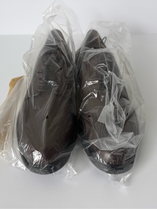 Barneys New York Dark Brown Pebbled Leather Derby Shoes main image 15